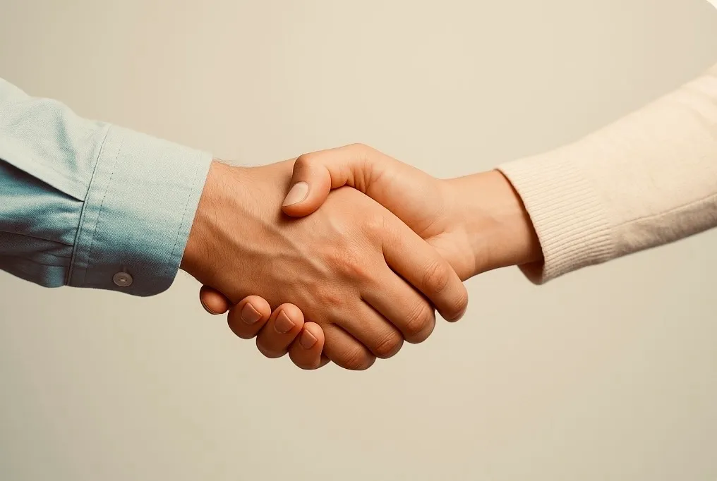 Claudi Schulz - Tanz- und Bewegungstherapeutin, Kunsttherapeutin und psychologische Beraterin - Handschlag